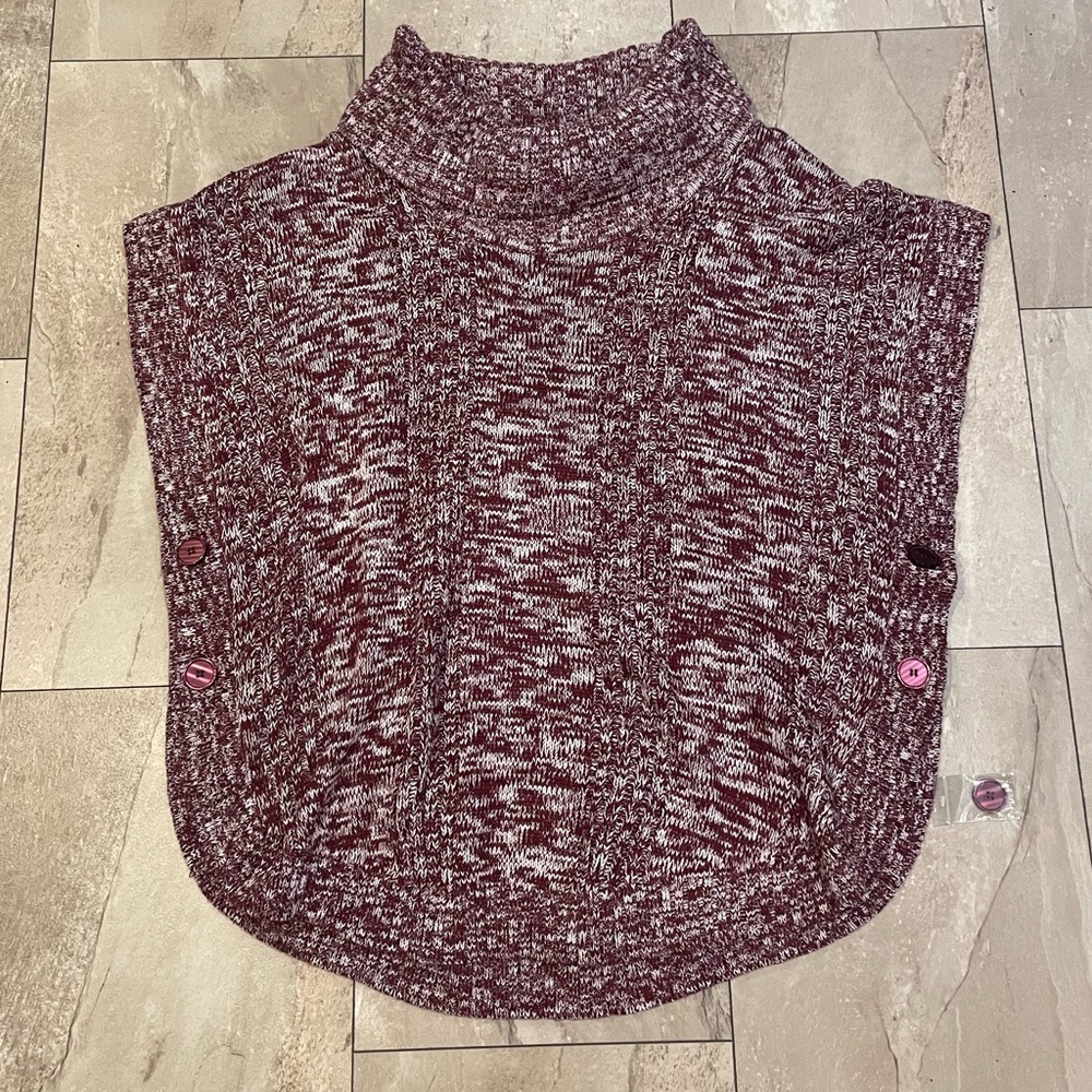 Cowl neck pancho